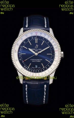 Breitling Navitimer 1 Automatic Swiss Replica Watch in Blue Dial - Leather Strap